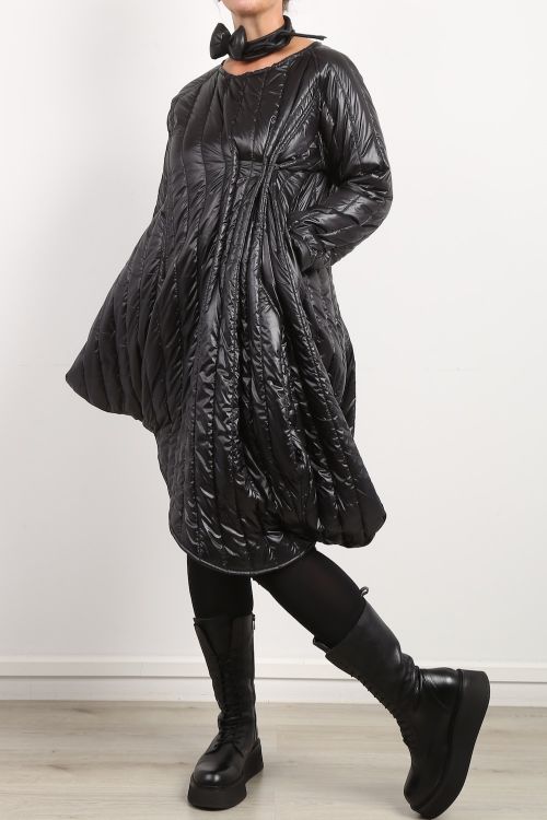 creare - Kleid MOOD im Empire Style gesteppt black - Winter 2023