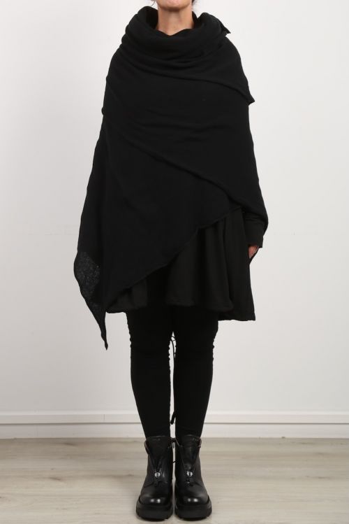 rundholz - Giant scarf cape stole cashmere black
