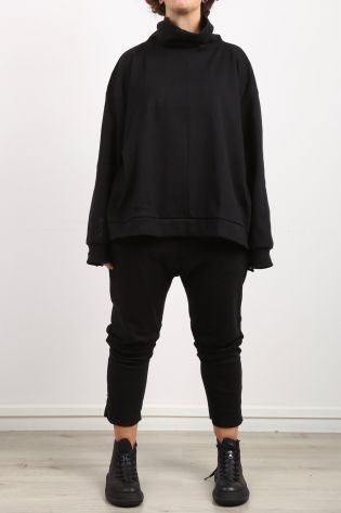 black by k&m - Sweater Like The Way I Do with high collar Cotton black