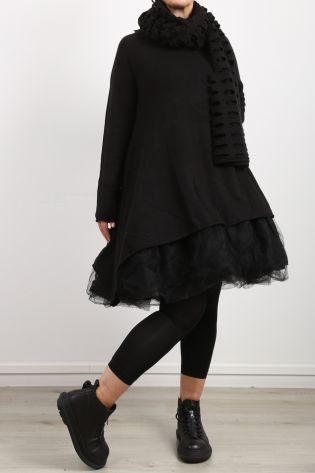 rundholz black label - Kleid mit breitem Tüllabschluss black - Winter 2022