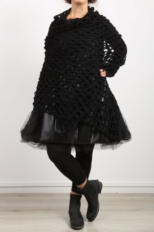 creare - Kleid BASK veganes Leder black - Sommer 2022