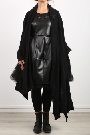 creare - Kleid BASK veganes Leder black