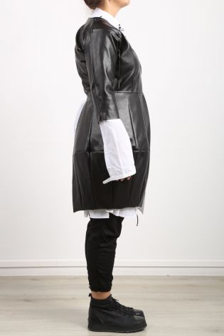 creare - Frock coat BLIZZ vegan leather black