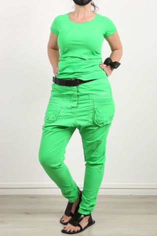rundholz dip - Pants with pockets and long trouser legs gecko