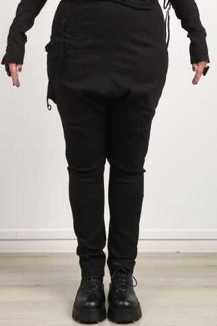 rundholz dip - Long pants with many pockets stretch black - Winter 2023