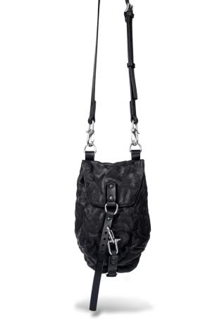 teo + ng - Leather Bag SAET with Lobster Clasp Crossover black