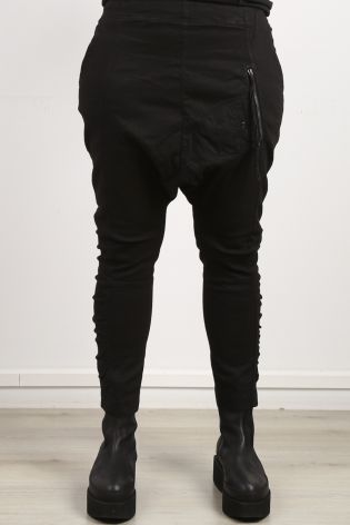 rundholz dip - Long pants with lower crotch and metal fiber black - Winter 2023