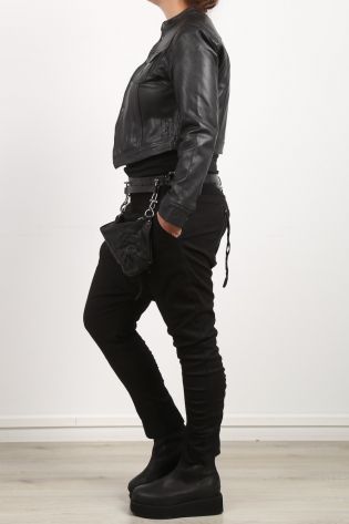 black by k&m - Lederjacke I Want You Close Jeans Style black