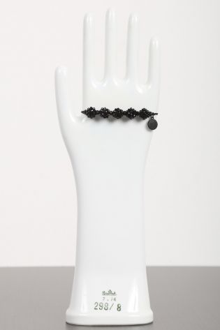 pluslavie - Armband MARBLE 5 Glassteine black