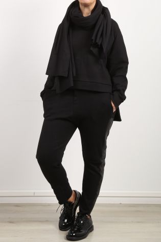 black by k&m - Sweater A Piece To Remember front short back long Cotton black