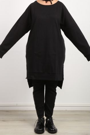 black by k&m - Sweater dress The Next Big Thing with paint stripes oversize black