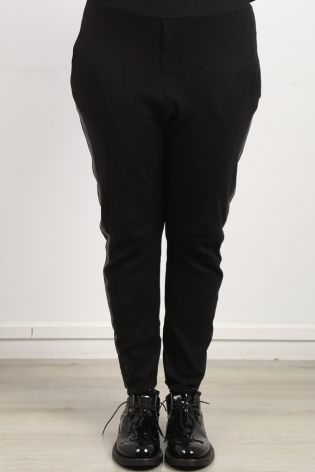 black by k&m - Sweater pants The Light Of Reflection with patent stripes black