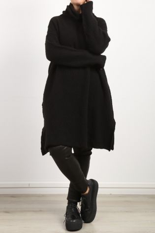 daniel andresen - Knit dress ERIGERON with turtleneck wool (yak) black