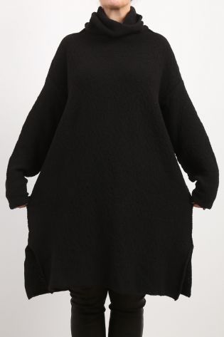 daniel andresen - Knit dress ERIGERON with turtleneck wool (yak) black