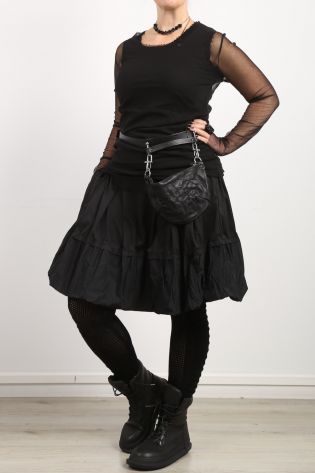 pluslavie - Skirt with flounces and stretch waistband black