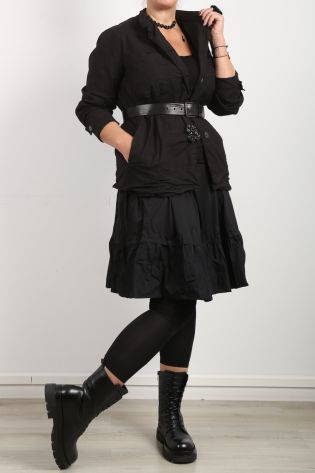 pluslavie - Skirt with flounces and stretch waistband black