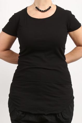 rundholz dip - Shirt Kurzarm Cotton Jersey Ripp black