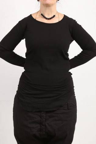 rundholz dip - Shirt Long Sleeve Cotton Jersey Rib black