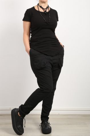 rundholz dip - Hose mit Taschen und langen Hosenbeinen black
