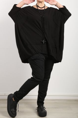 rundholz dip - Pants with pockets and long trouser legs black