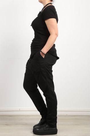 rundholz dip - Hose mit Taschen und langen Hosenbeinen black