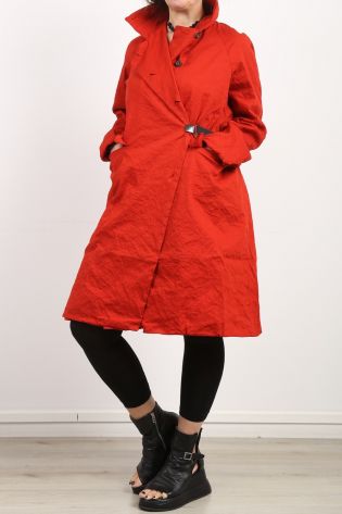 hannoh wessel - Coat MALLORY cotton with metal fiber red