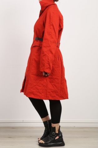hannoh wessel - Coat MALLORY cotton with metal fiber red