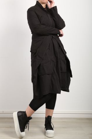 rundholz dip - Coat frock fitted with pockets black