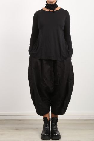 rundholz black label - Shirtbluse in Glockenform Jersey Stretch black