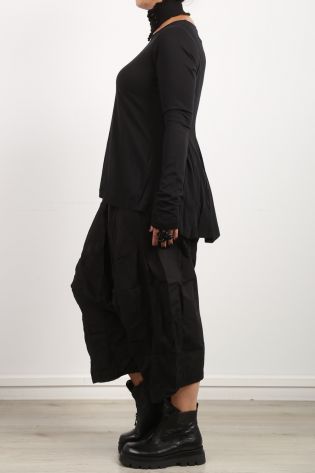 rundholz black label - Shirt blouse in bell shape jersey stretch black