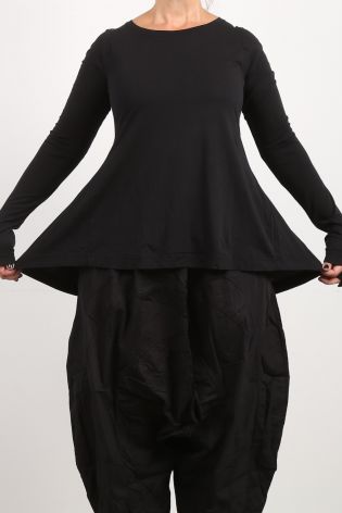 rundholz black label - Shirtbluse in Glockenform Jersey Stretch black