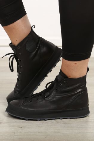 shoto - Leather sneakers ankle high calfskin black