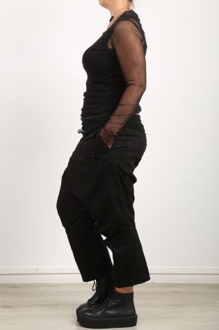 rundholz dip - Hose mit hoher Taille und abgesetztem Schritt Stretch black