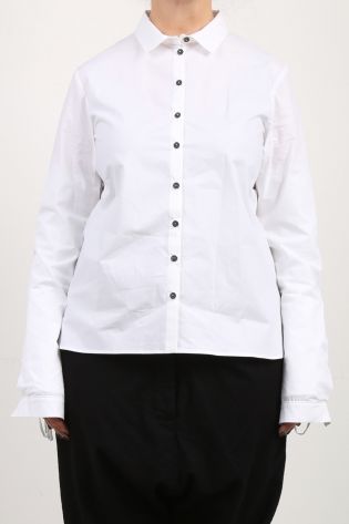rundholz - Blouse with long sleeves Cotton Popeline white