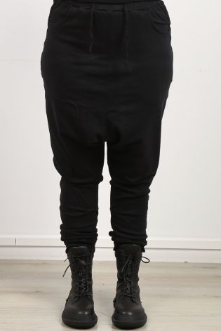 rundholz black label - Sweater pants with decorative stripe on the side Cotton black