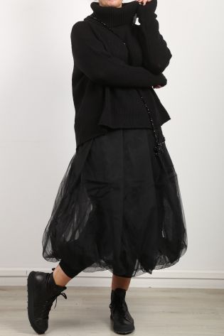 rundholz black label - Dicker Pullover mit großem Kragen black