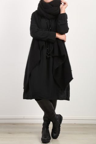 hannoh wessel - Kleid DINAH mit Applikationen Viskose Cupro black