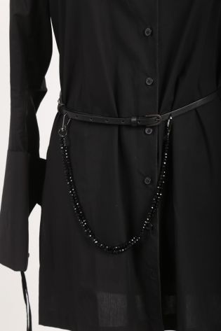 pluslavie - Hosenkette Kette Armband A CHAIN 2 mit Glassteinen black