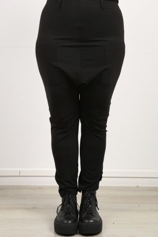 pluslavie - Hose MY PANT 2.0 mit Kreuz Patch und Taschen Super Stretch black