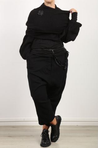 rundholz - Pullover mit Doppel-Loop Effekt kuschelig Oversize black