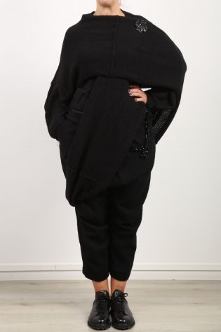 rundholz - Pullover mit Doppel-Loop Effekt kuschelig Oversize black