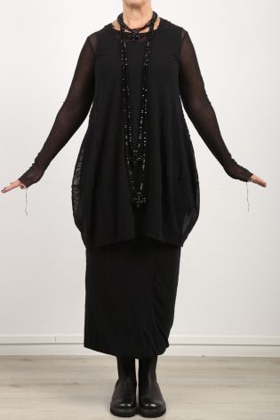 rundholz black label - Tülltunika in Ballonform mit Ziernähten und Fäden black