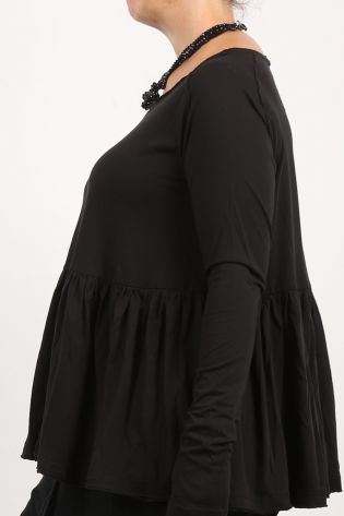 rundholz black label - Shirtbluse mit Volant Cotton Oversize black