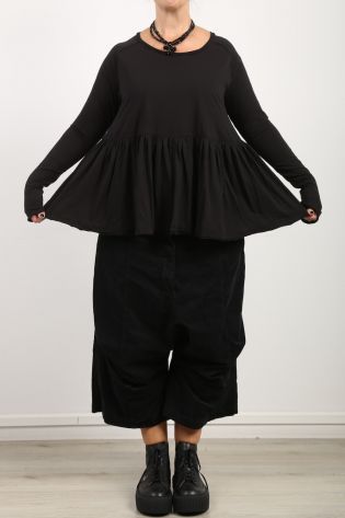 rundholz black label - Shirtbluse mit Volant Cotton Oversize black