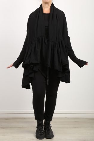 rundholz black label - Shirtmantel mit großem Volant und Schalkragen Oversize black