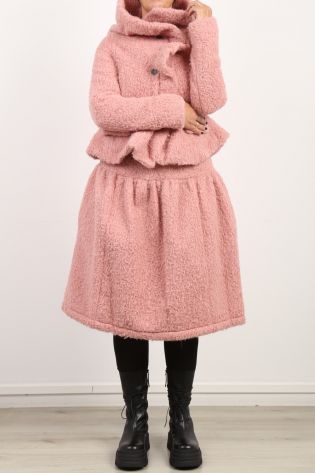 rundholz - Jacket with ruffles and large collar Teddy Alpaca amaretto