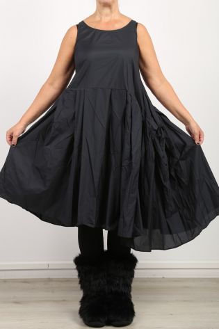 rundholz black label - Kleid mit Falten in Memory Polyester asymmetrisch black