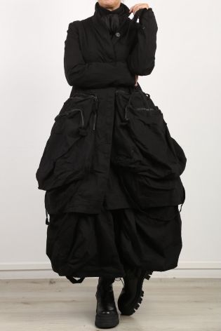 rundholz dip - Trägerkleid Rock mit großen Taschen Cotton Stretch black