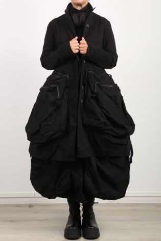 rundholz dip - Mantel mit extra großen Taschen Cotton Stretch black