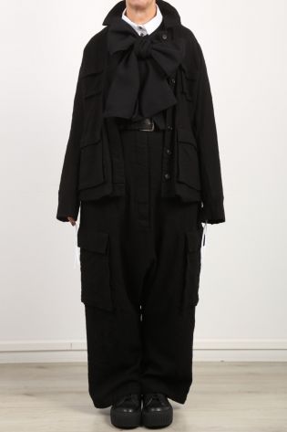 rundholz dip - Jacket with many pockets virgin wool black